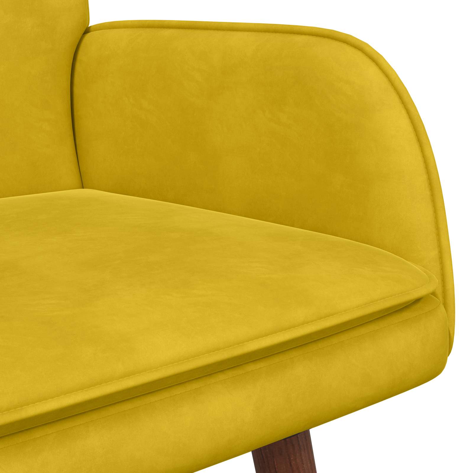 2-Sitzer Sofa Gelb 115 x 61 x 87 cm Samt (V)
