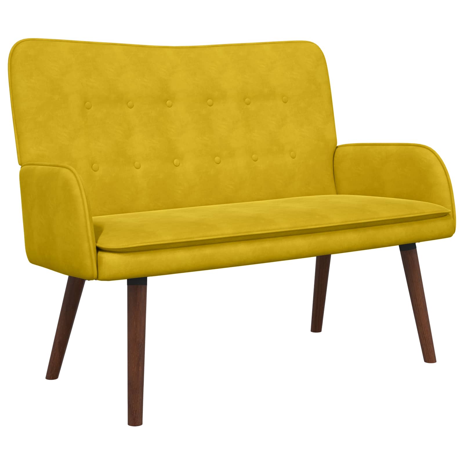 2-Sitzer Sofa Gelb 115 x 61 x 87 cm Samt (V)