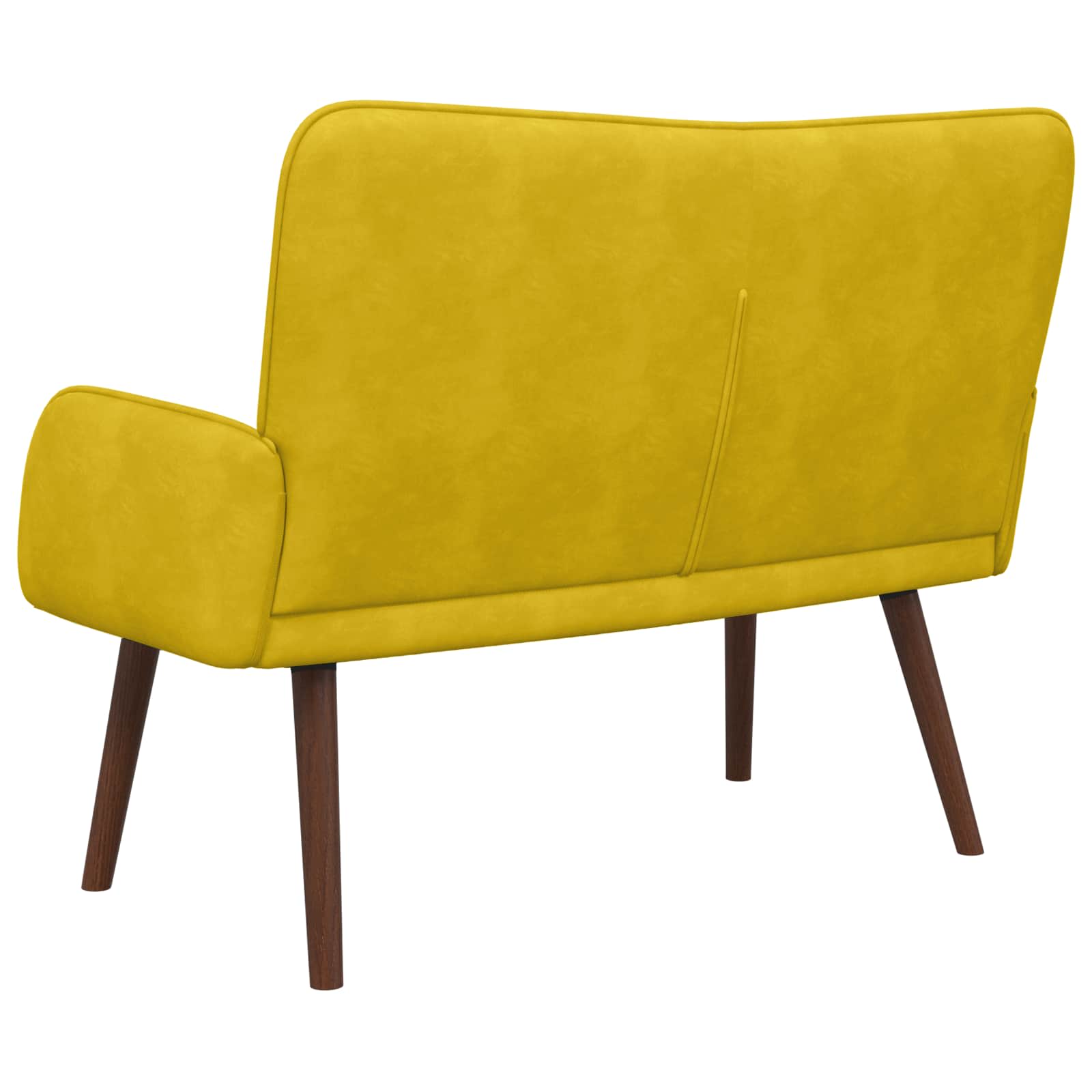 2-Sitzer Sofa Gelb 115 x 61 x 87 cm Samt (V)