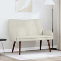 2-Sitzer Sofa Creme 115 x 61 x 87 cm Samt (V)