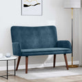 2-Sitzer Sofa Blau 115 x 61 x 87 cm Samt (V)