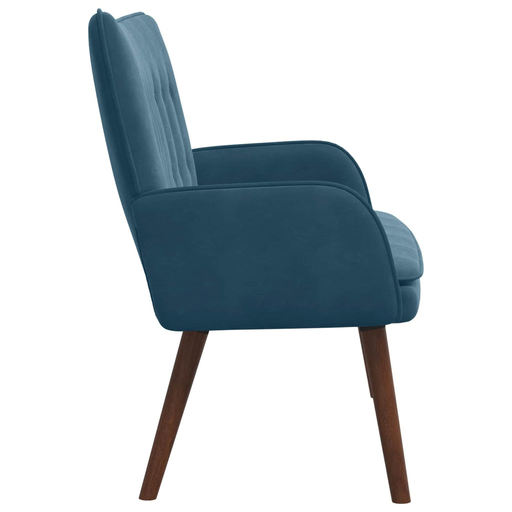 2-Sitzer Sofa Blau 115 x 61 x 87 cm Samt (V)