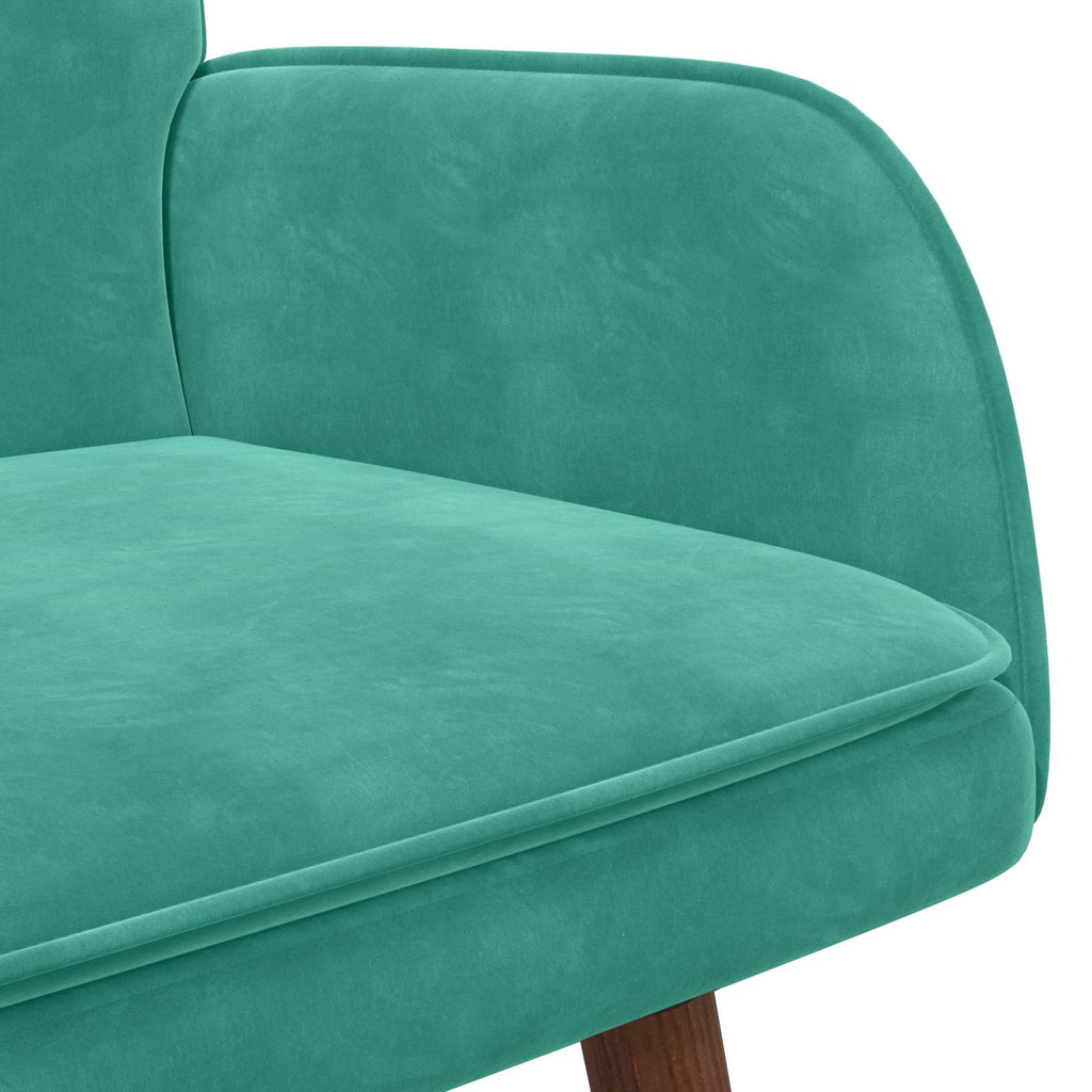 2-Sitzer Sofa Türkis 115 x 61 x 87 cm Samt (V)