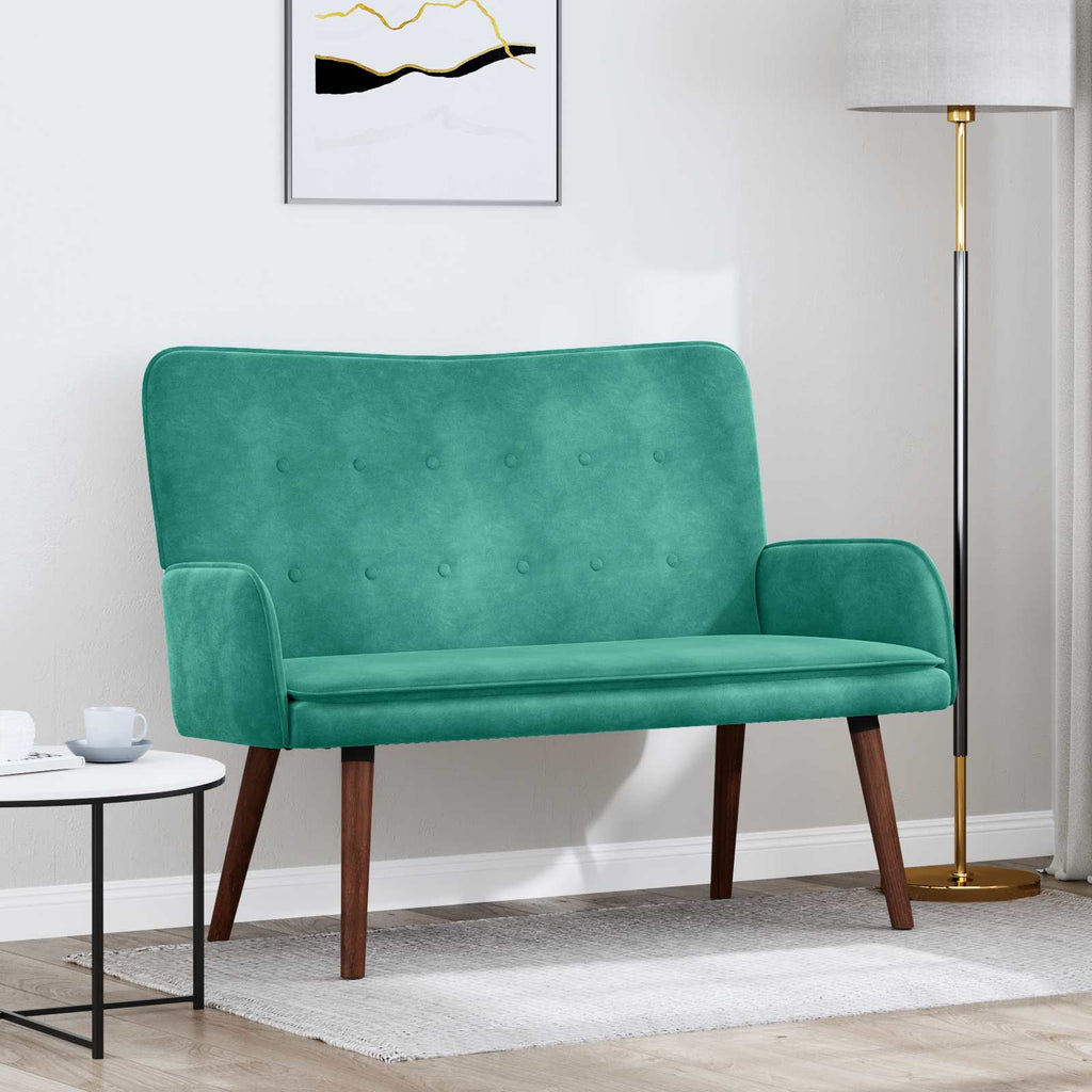 2-Sitzer Sofa Türkis 115 x 61 x 87 cm Samt (V)