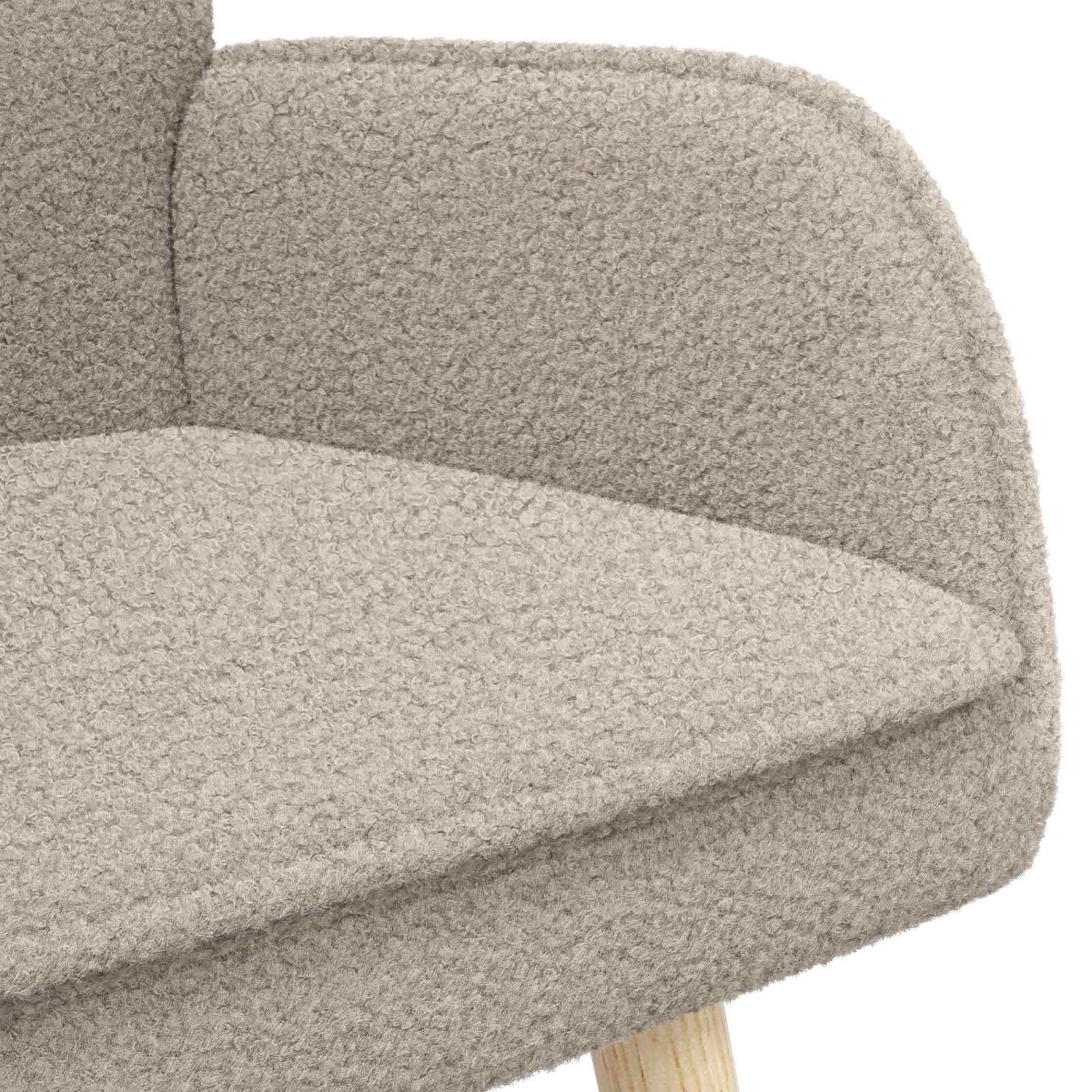 2-Sitzer Sofa Hellgrau 115 x 61 x 87 cm Bouclé