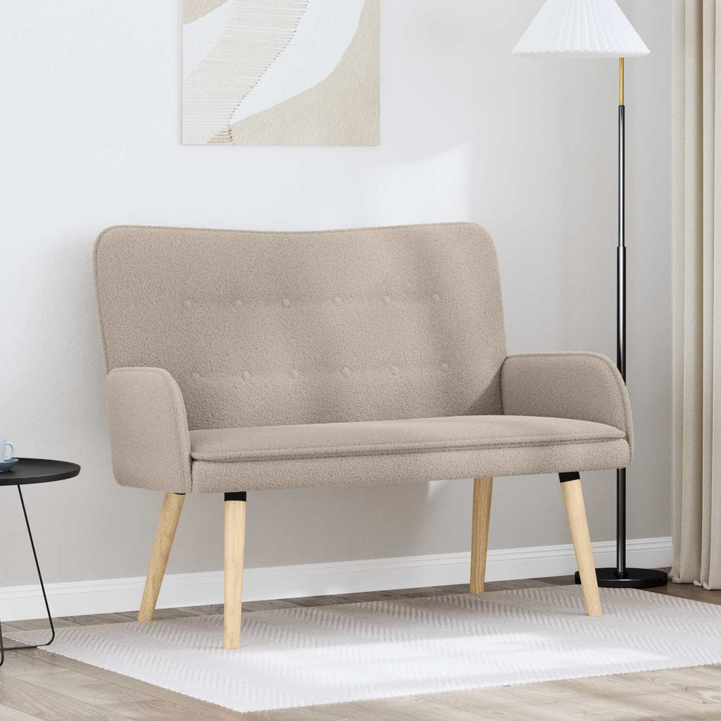 2-Sitzer Sofa Hellgrau 115 x 61 x 87 cm Bouclé