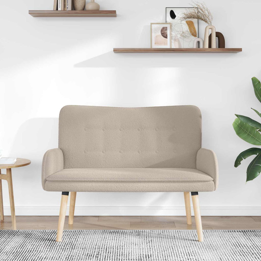 2-Sitzer Sofa Hellgrau 115 x 61 x 87 cm Bouclé