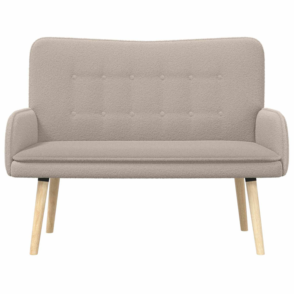 2-Sitzer Sofa Hellgrau 115 x 61 x 87 cm Bouclé