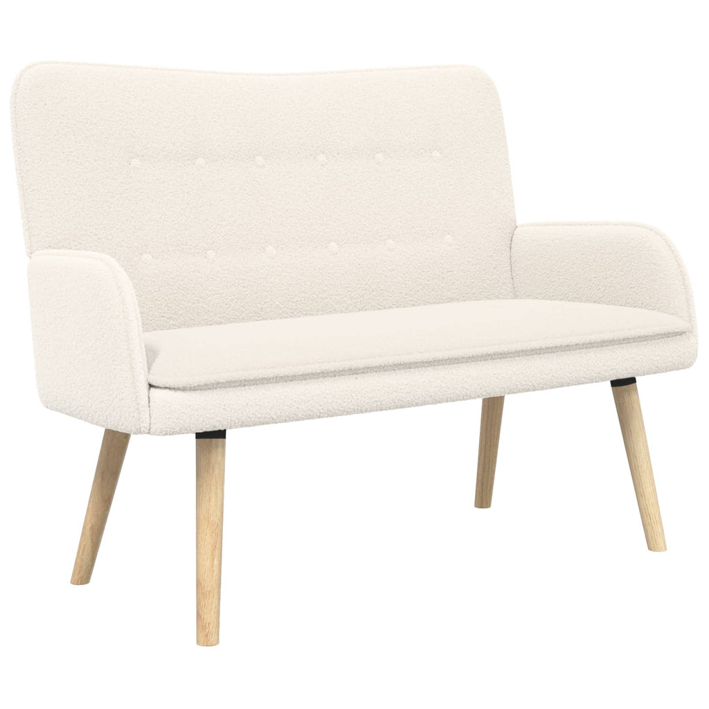 2-Sitzer Sofa Creme 115 x 61 x 87 cm Bouclé