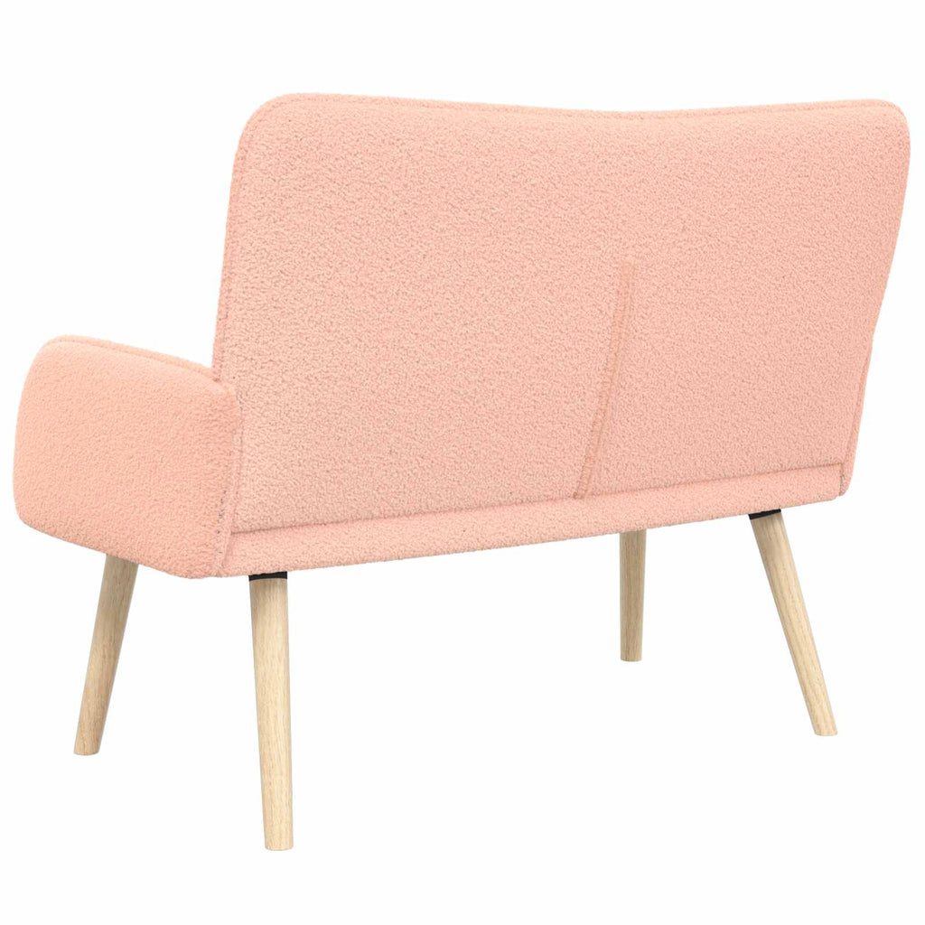 2-Sitzer Sofa Rosa 115 x 61 x 87 cm Bouclé