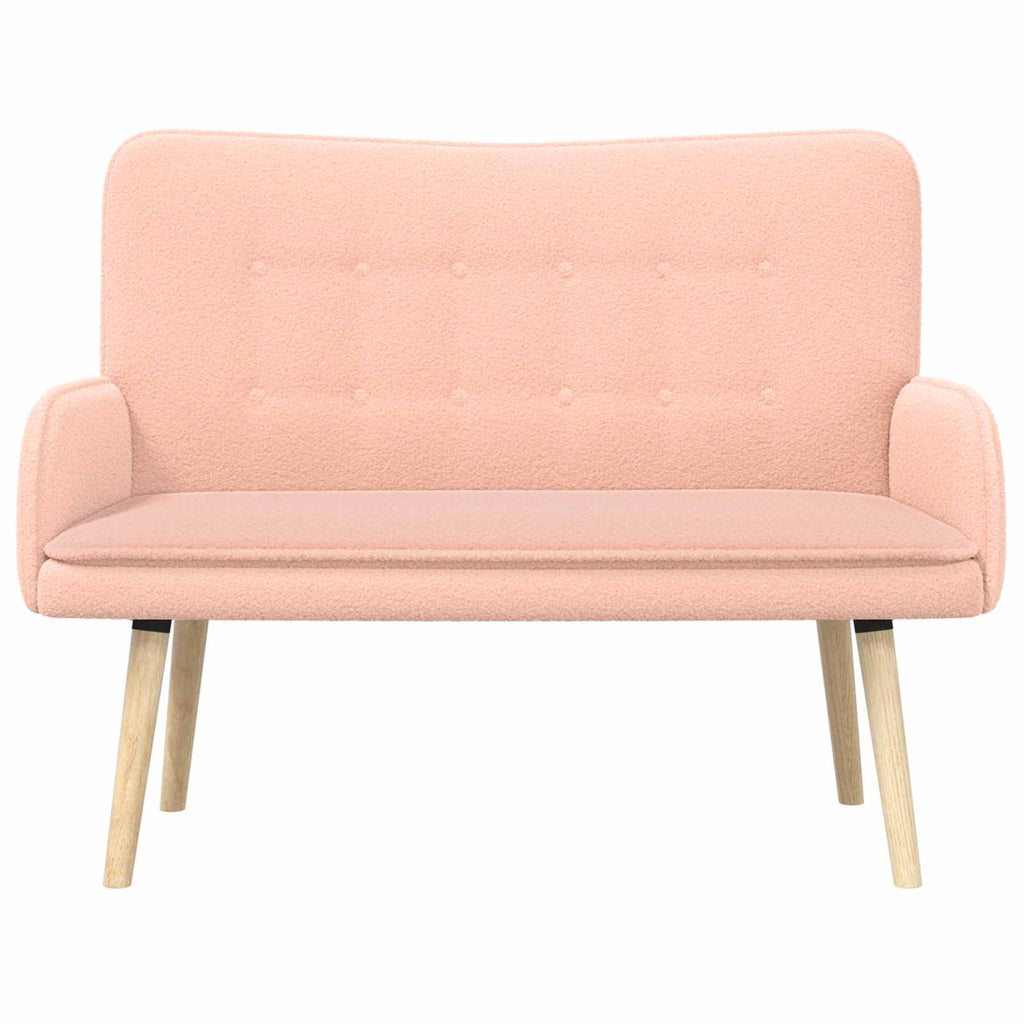 2-Sitzer Sofa Rosa 115 x 61 x 87 cm Bouclé