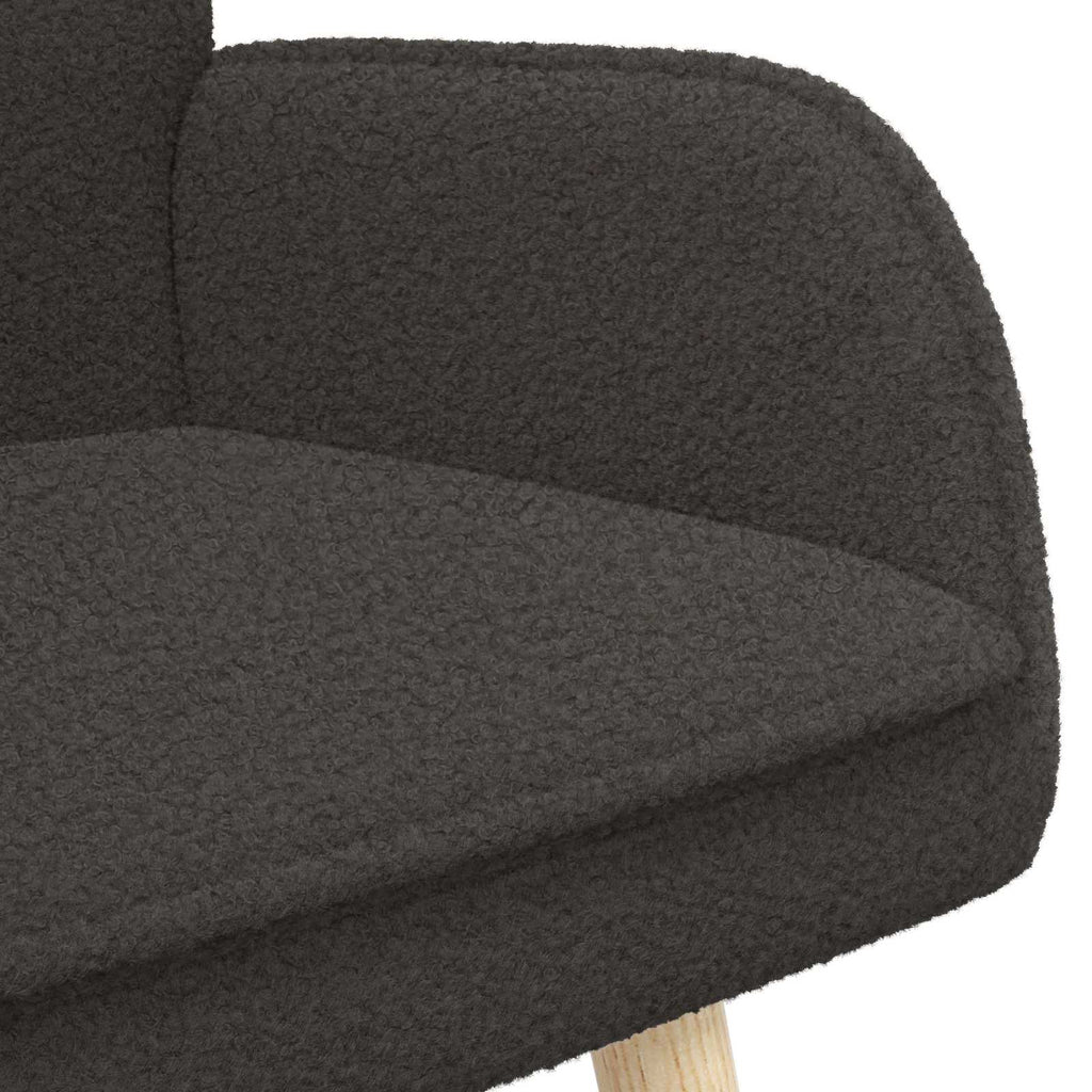 2-Sitzer Sofa Dunkelgrau 115 x 61 x 87 cm Bouclé