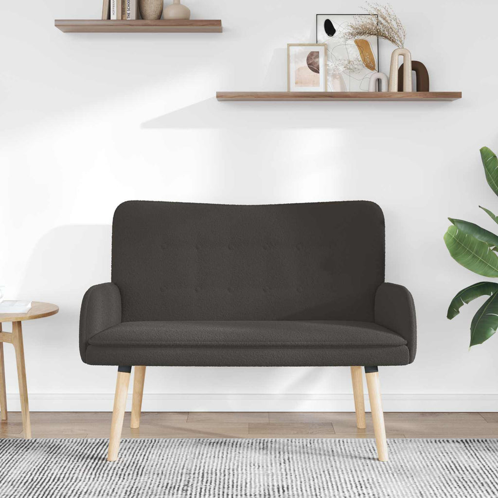 2-Sitzer Sofa Dunkelgrau 115 x 61 x 87 cm Bouclé
