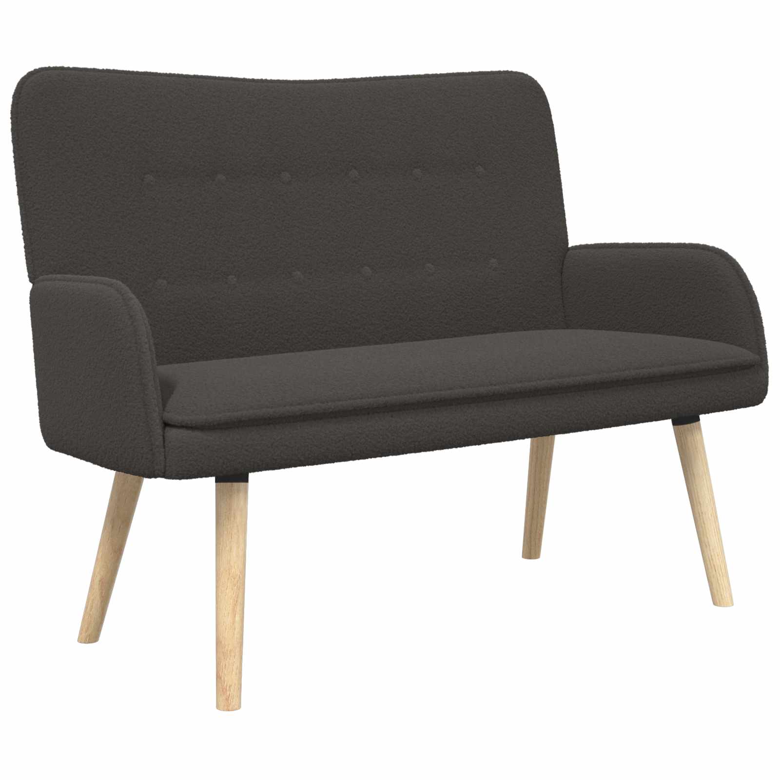 2-Sitzer Sofa Dunkelgrau 115 x 61 x 87 cm Bouclé