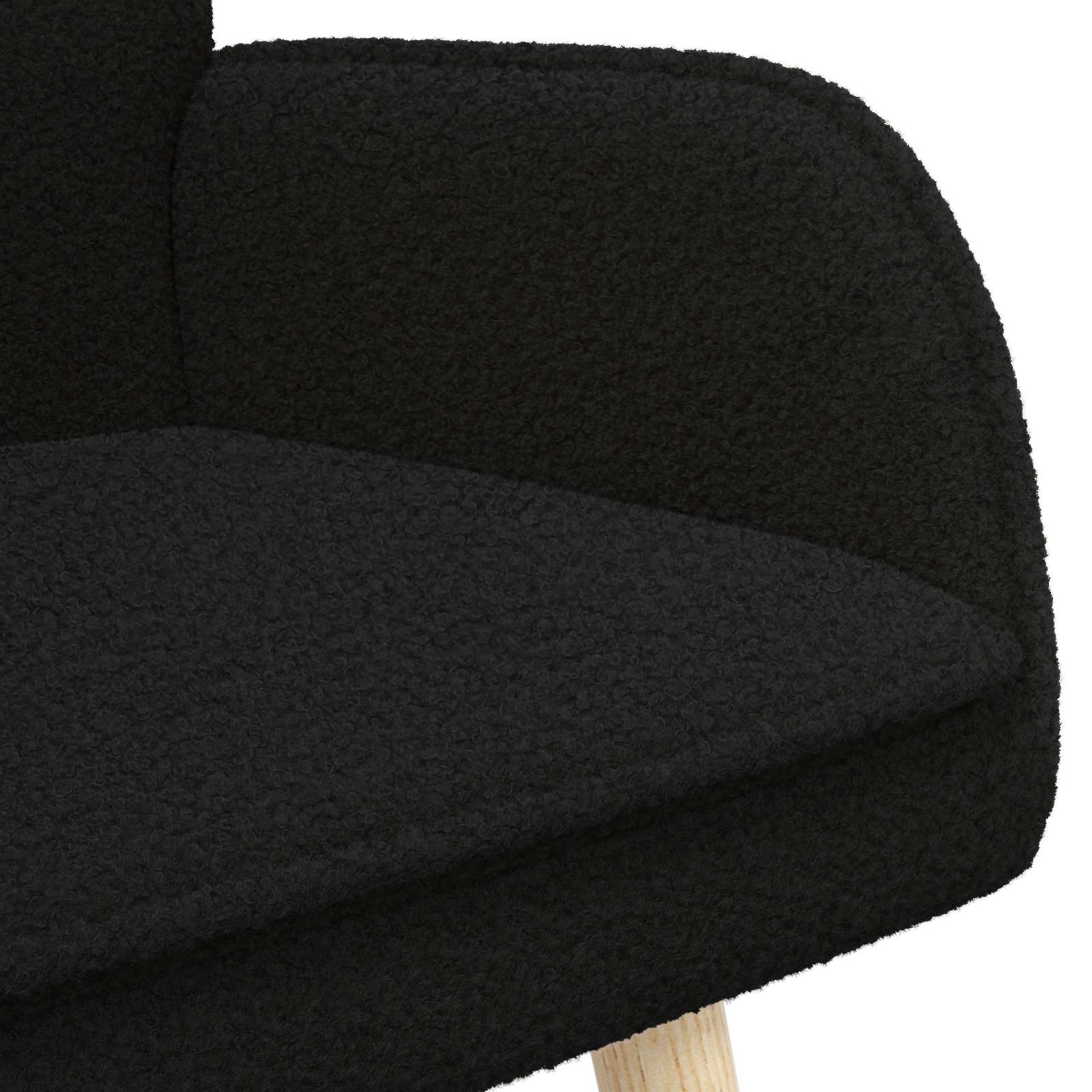 2-Sitzer Sofa Schwarz 115 x 61 x 87 cm Bouclé