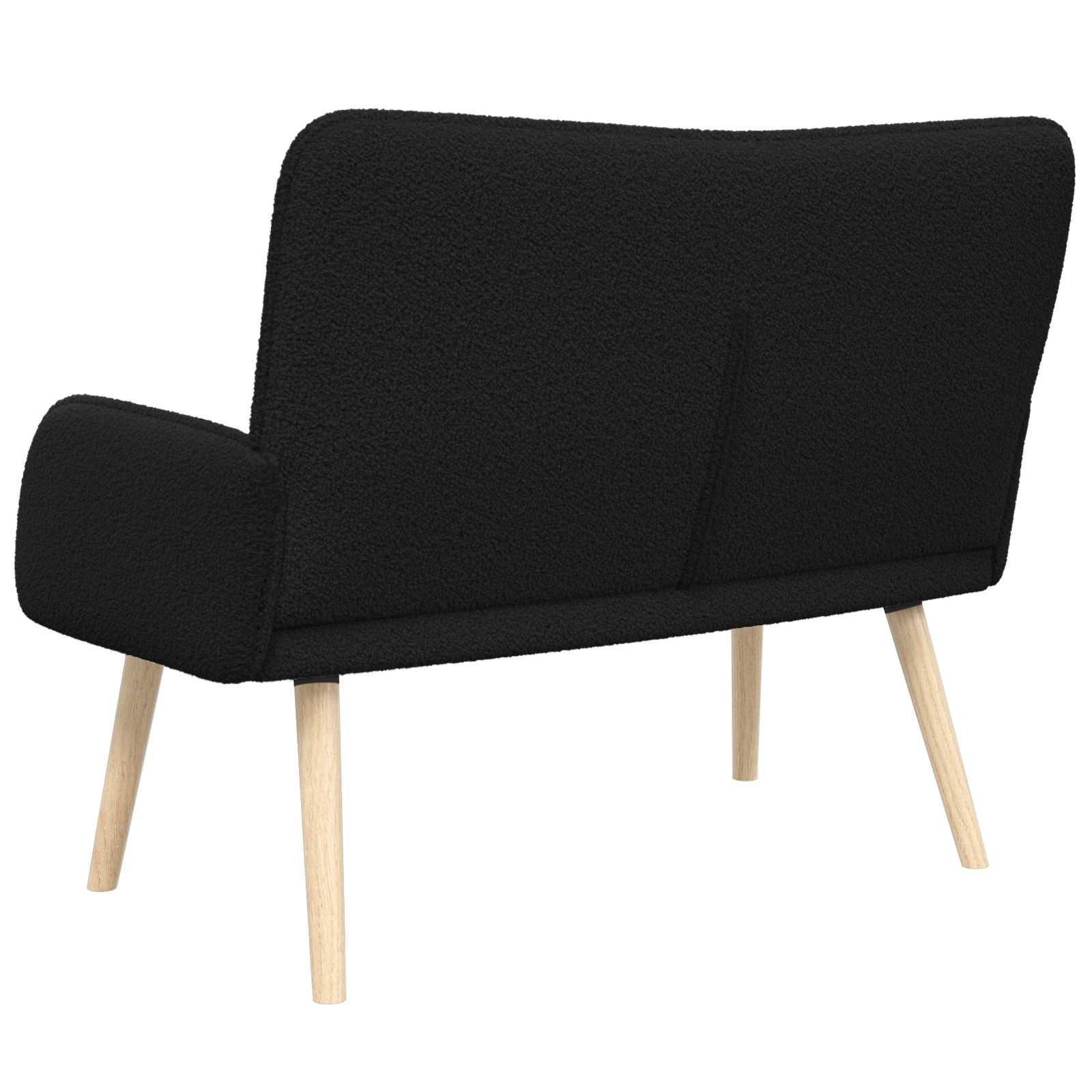 2-Sitzer Sofa Schwarz 115 x 61 x 87 cm Bouclé