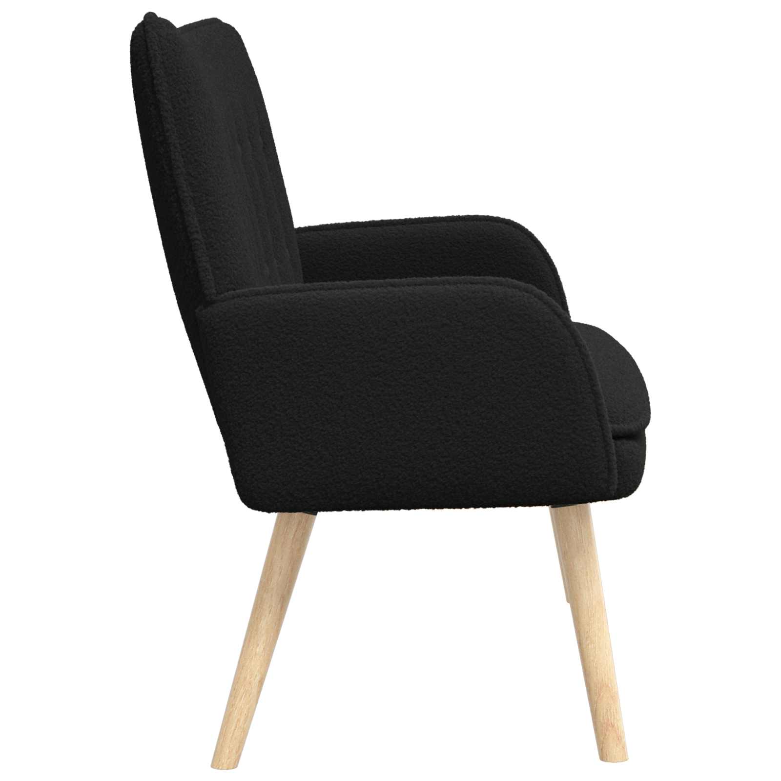 2-Sitzer Sofa Schwarz 115 x 61 x 87 cm Bouclé