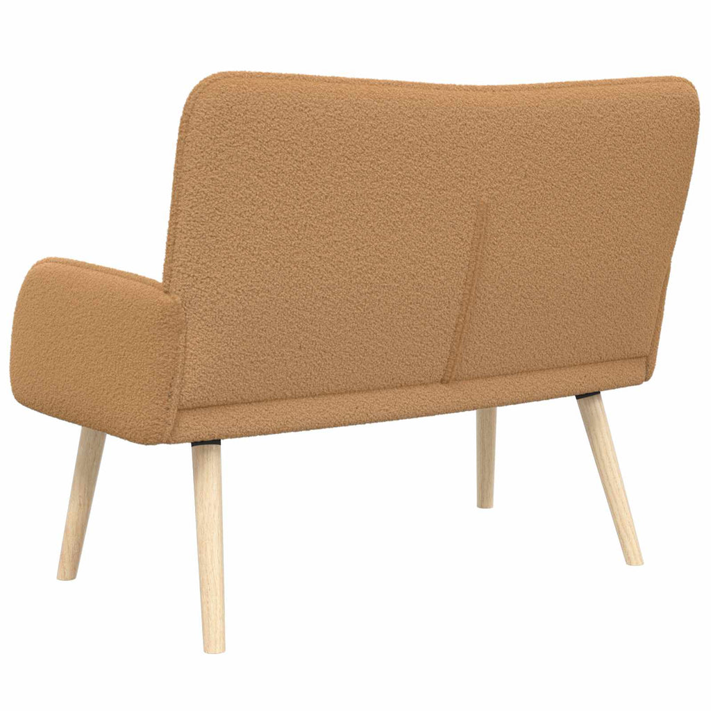 2-Sitzer Sofa Beige 115 x 61 x 87 cm Bouclé