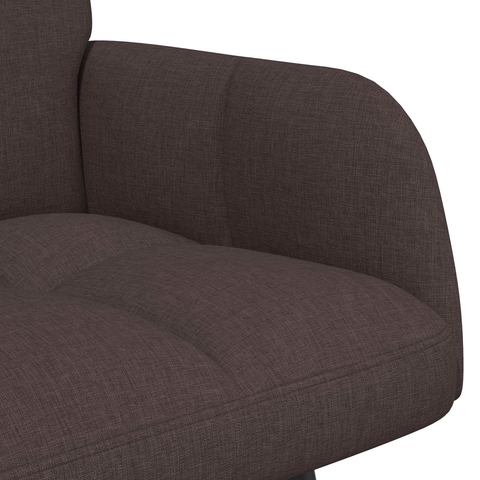 2-Sitzer Sofa Dunkelbraun 115 x 61 x 87 cm Stoff