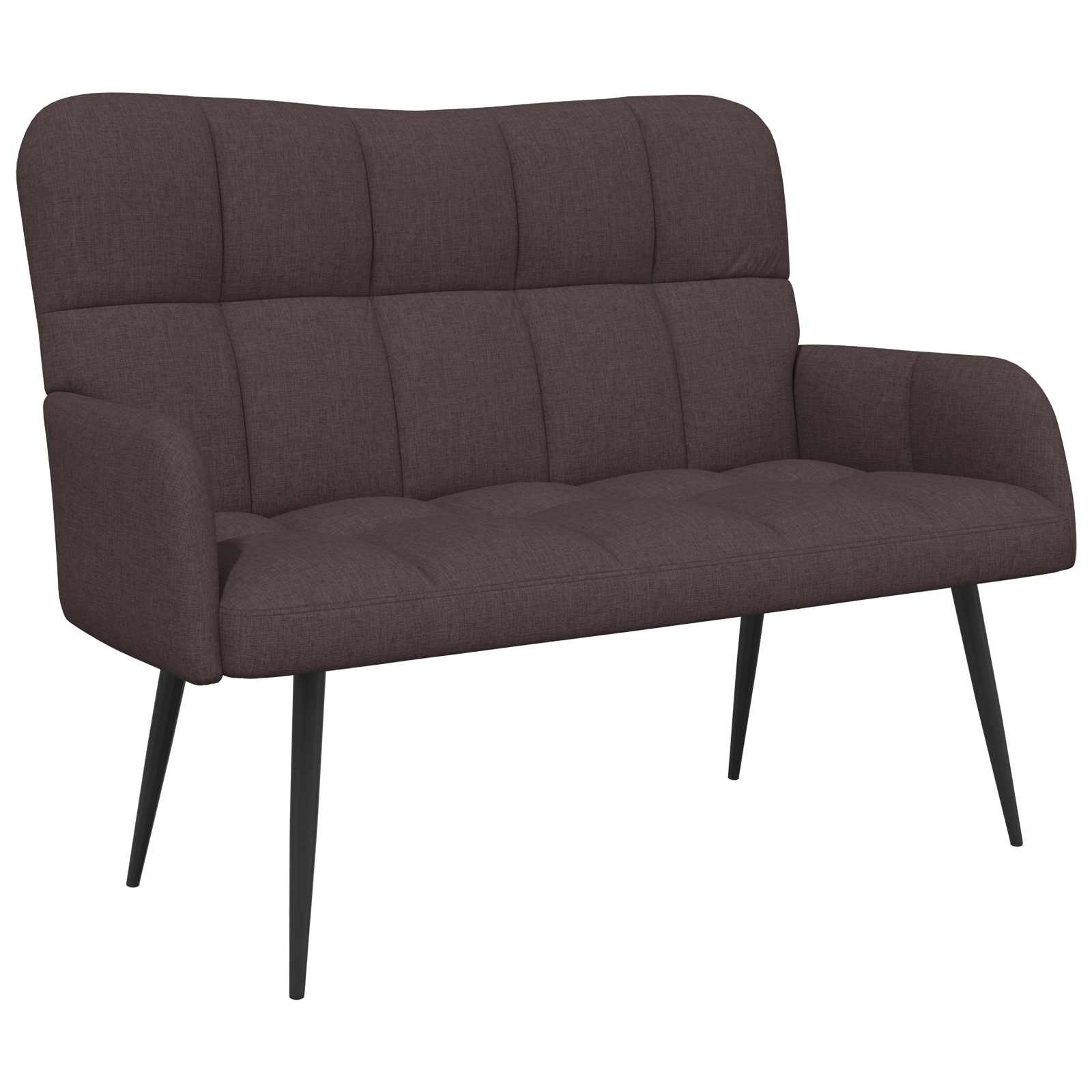 2-Sitzer Sofa Dunkelbraun 115 x 61 x 87 cm Stoff