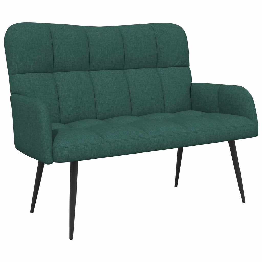 2-Sitzer Sofa Dunkelgrün 115 x 61 x 87 cm Stoff