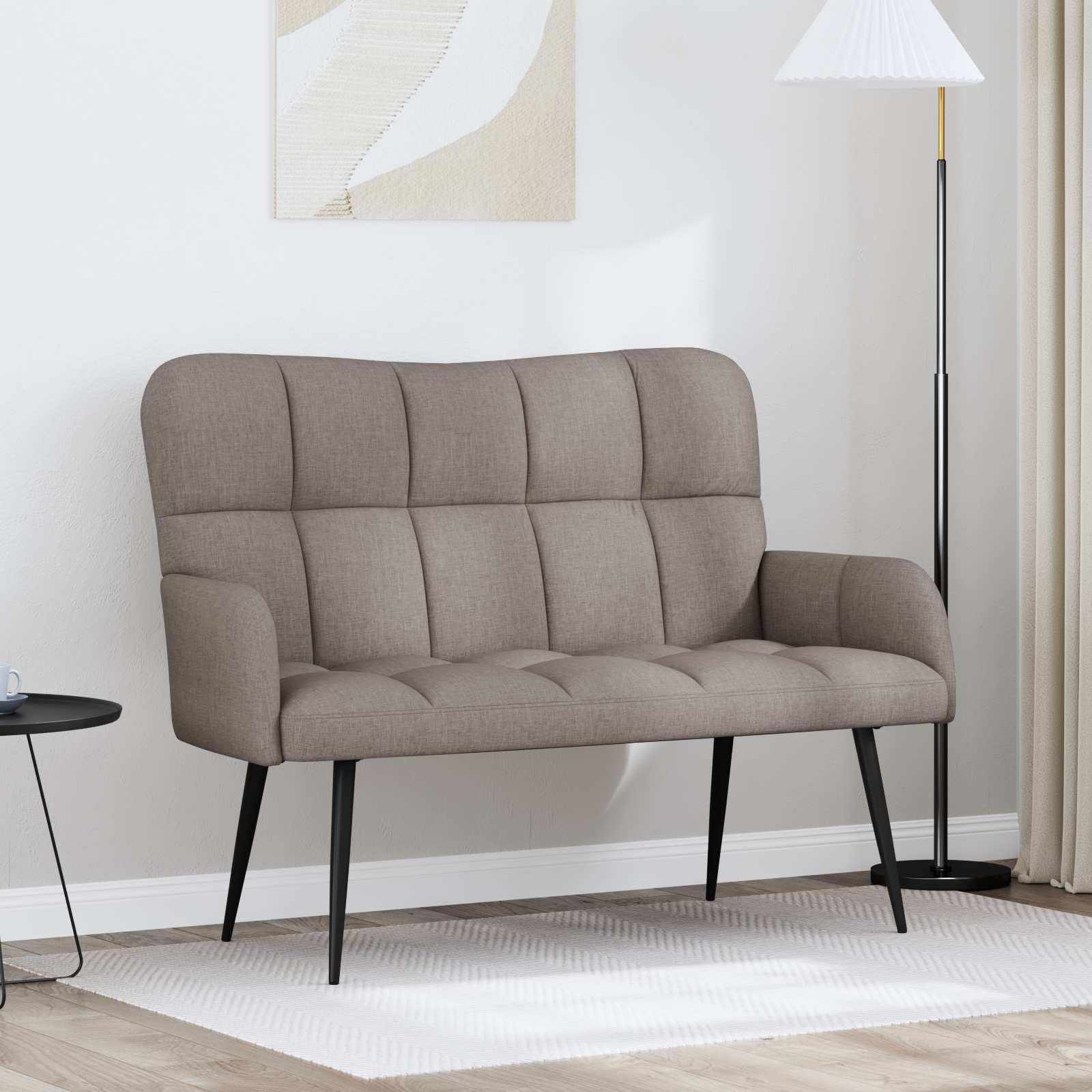 2-Sitzer Sofa Taupe 115 x 61 x 87 cm Stoff