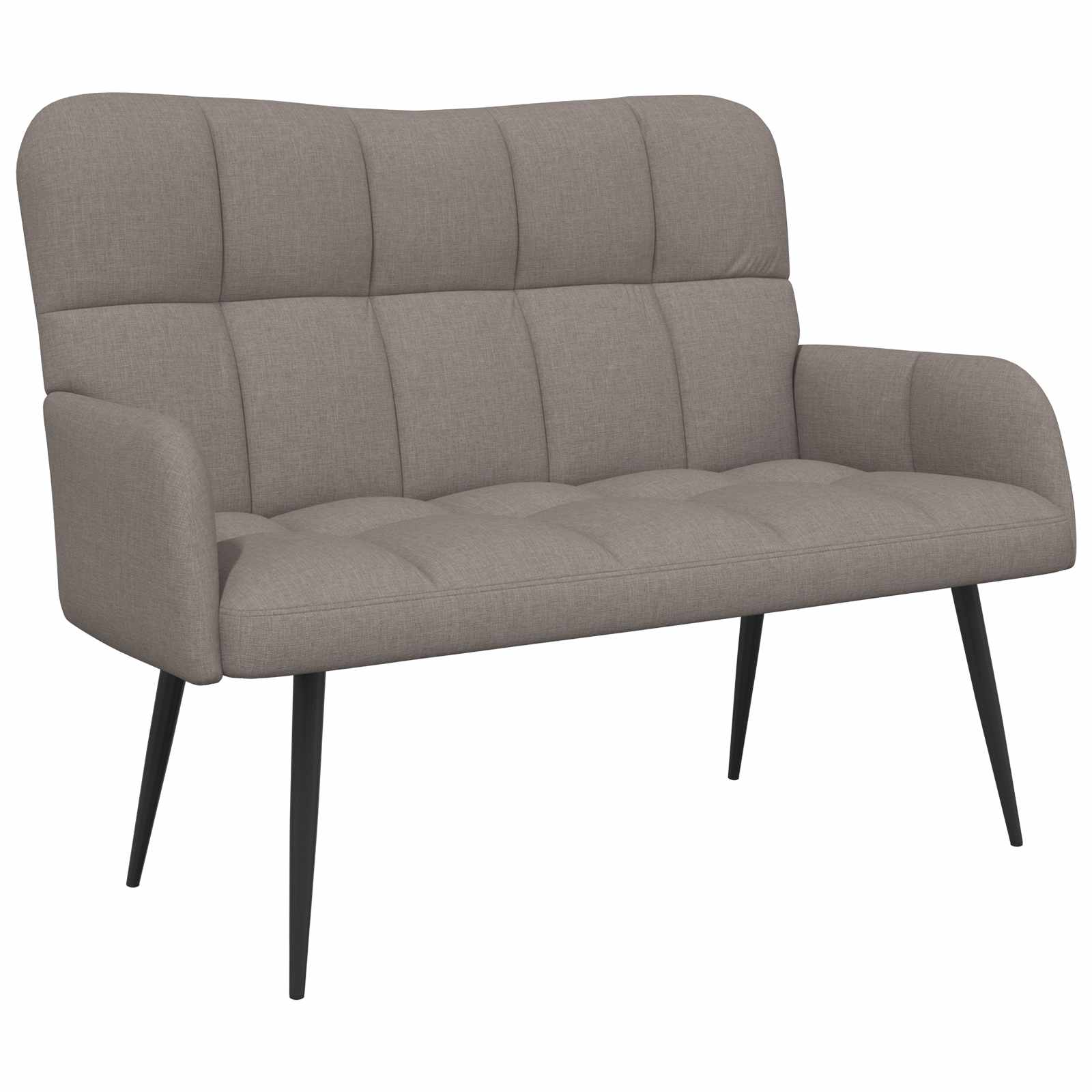 2-Sitzer Sofa Taupe 115 x 61 x 87 cm Stoff
