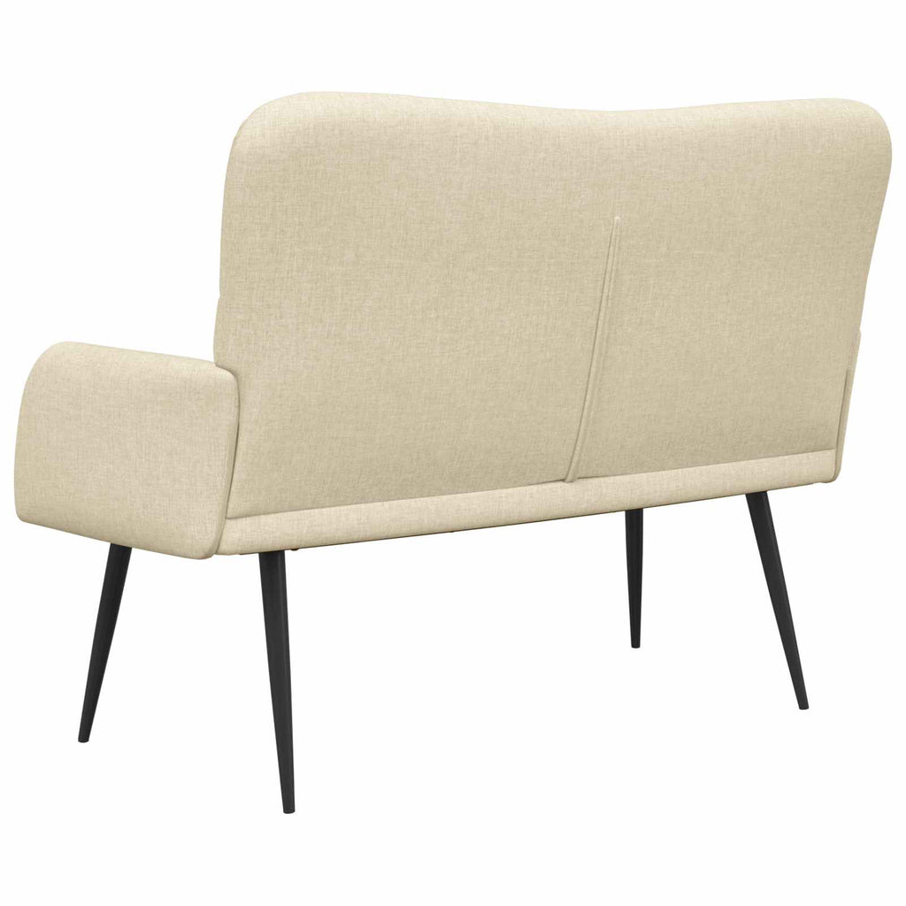 2-Sitzer Sofa Creme 115 x 61 x 87 cm Stoff