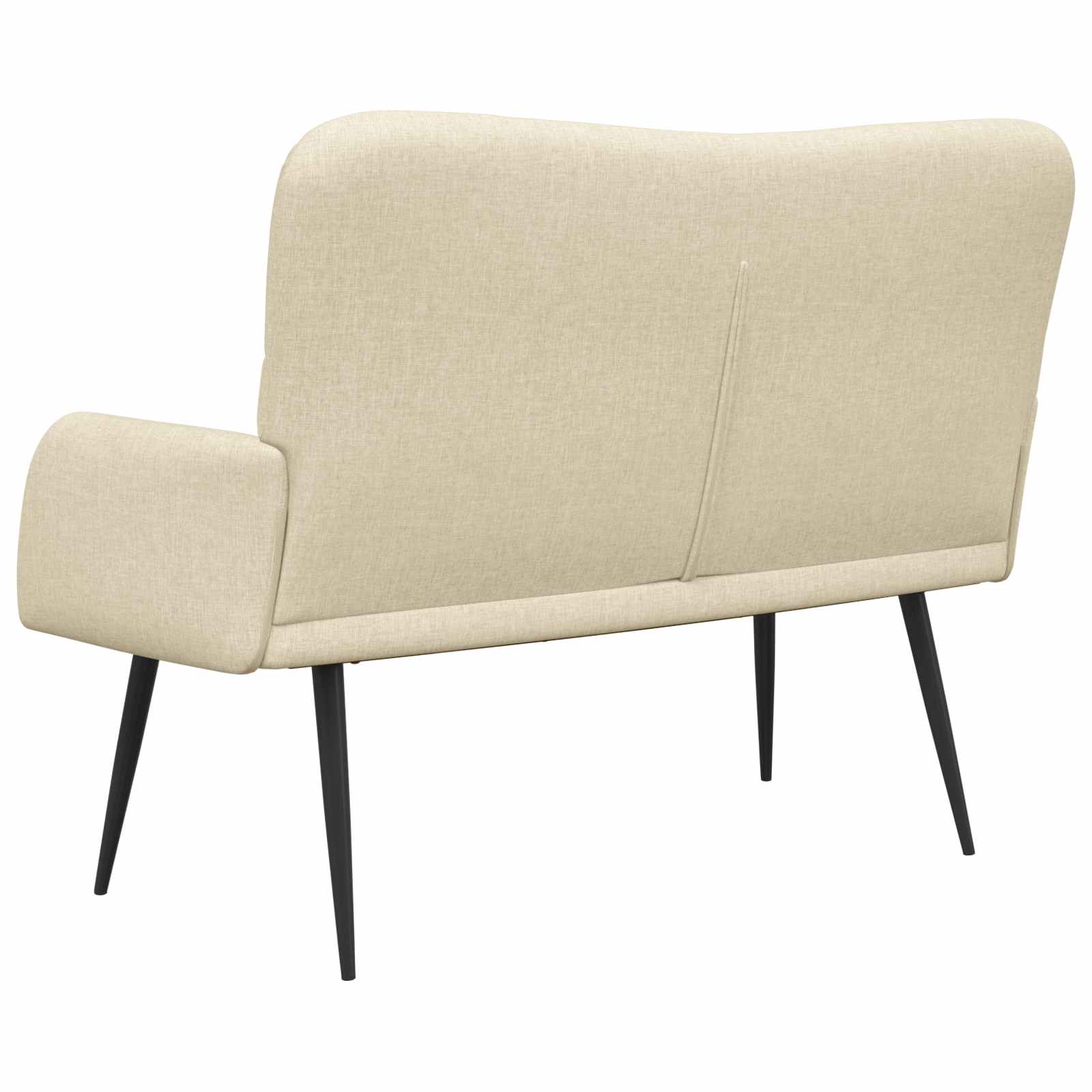 2-Sitzer Sofa Creme 115 x 61 x 87 cm Stoff