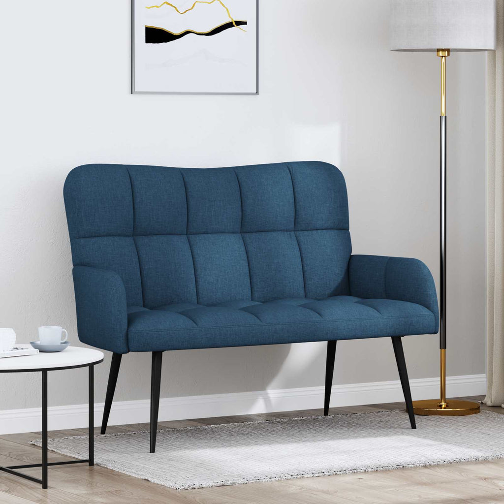 2-Sitzer Sofa Blau 115 x 61 x 87 cm Stoff
