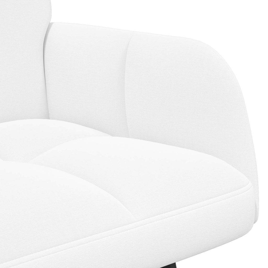 2-Sitzer Sofa Weiß 115 x 61 x 87 cm Stoff
