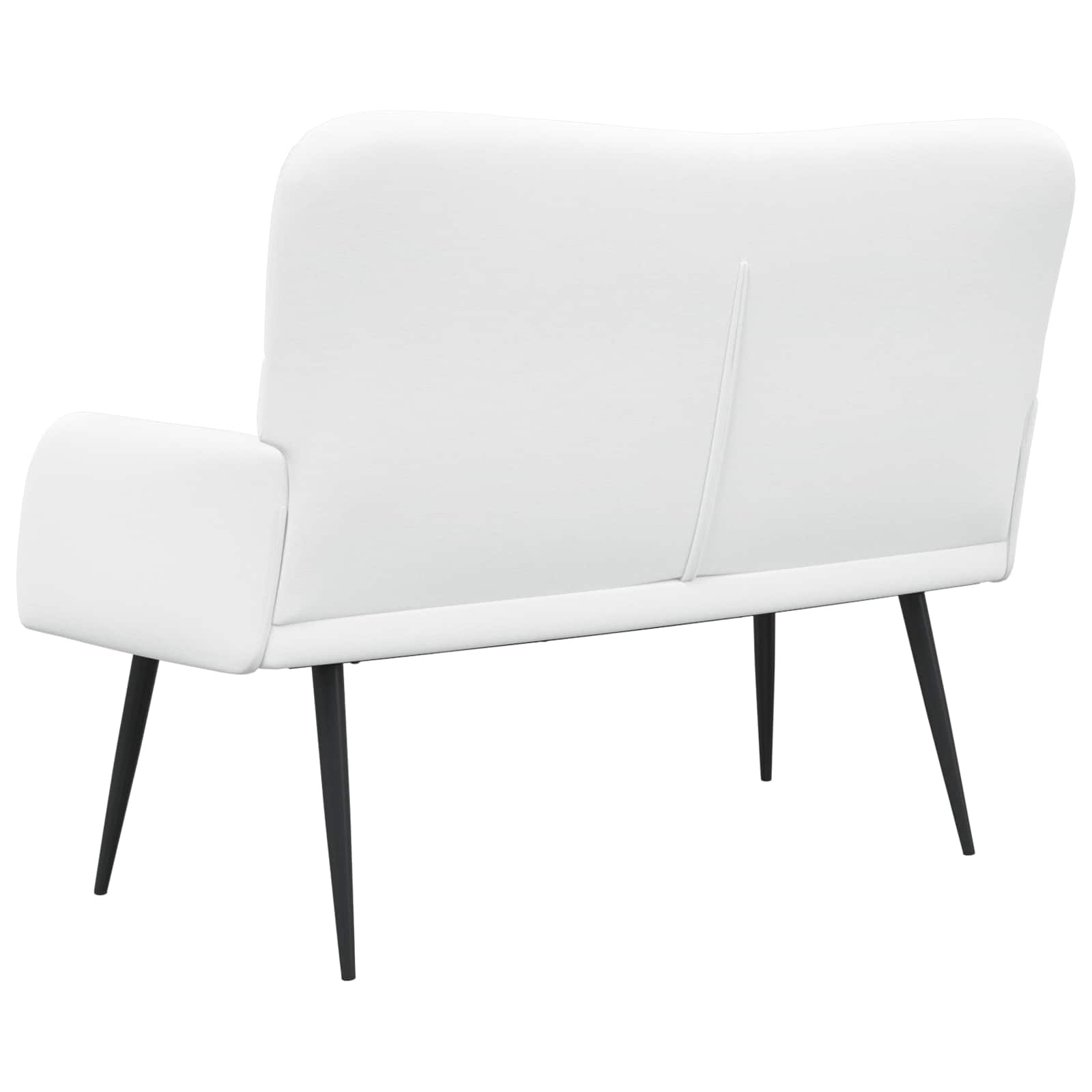 2-Sitzer Sofa Weiß 115 x 61 x 87 cm Stoff
