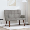 2-Sitzer Sofa Hellgrau 115 x 61 x 87 cm Samt (V)