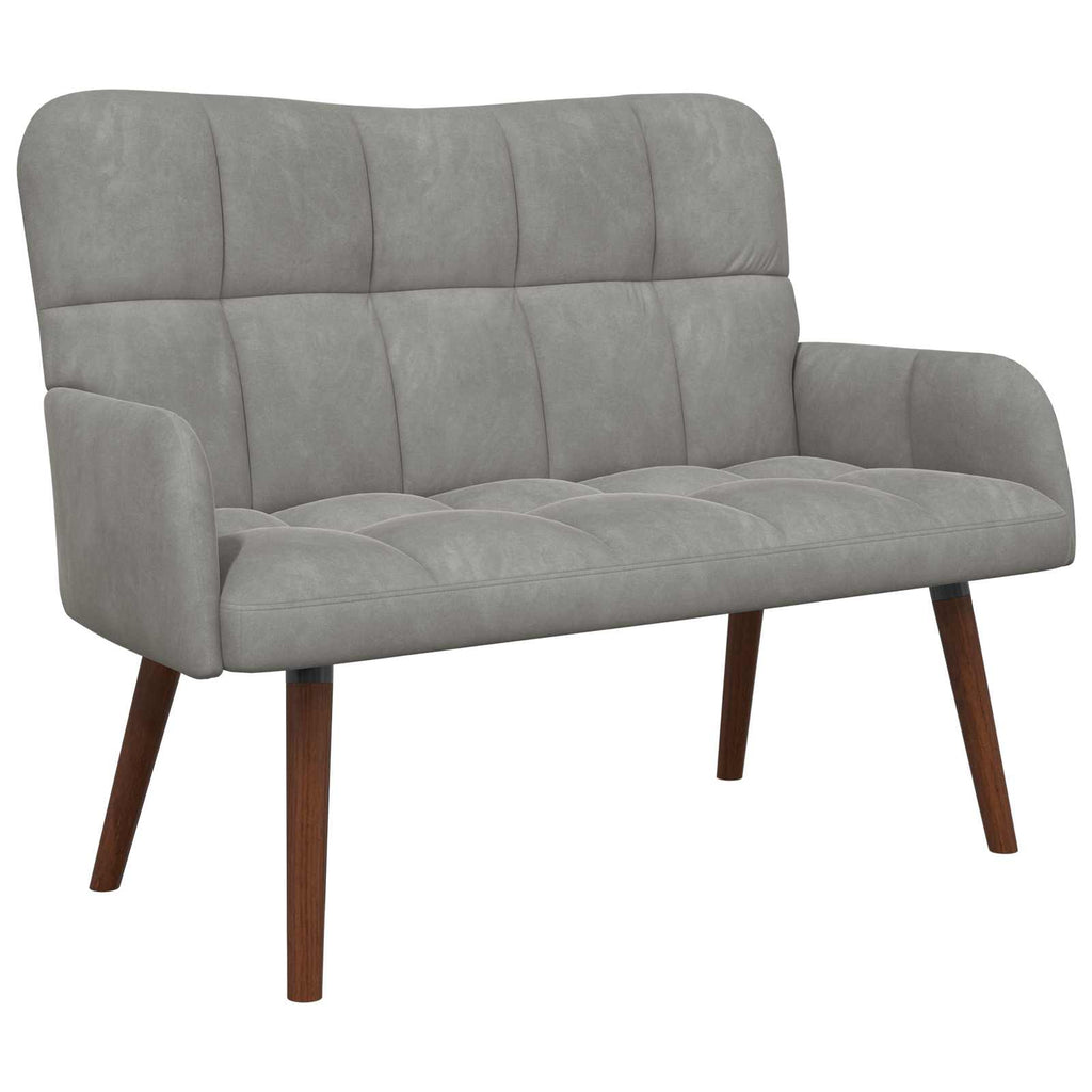 2-Sitzer Sofa Hellgrau 115 x 61 x 87 cm Samt (V)