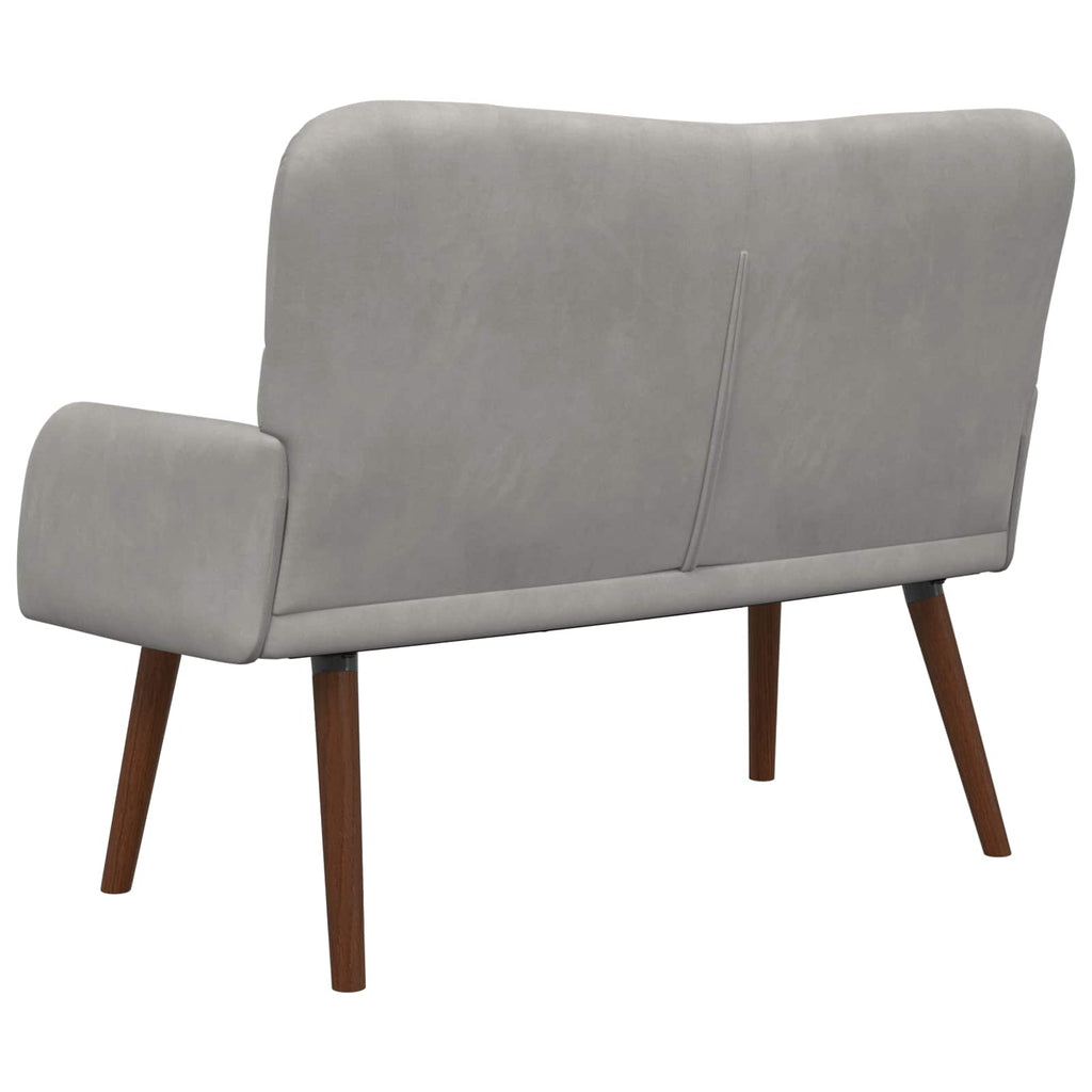 2-Sitzer Sofa Hellgrau 115 x 61 x 87 cm Samt (V)