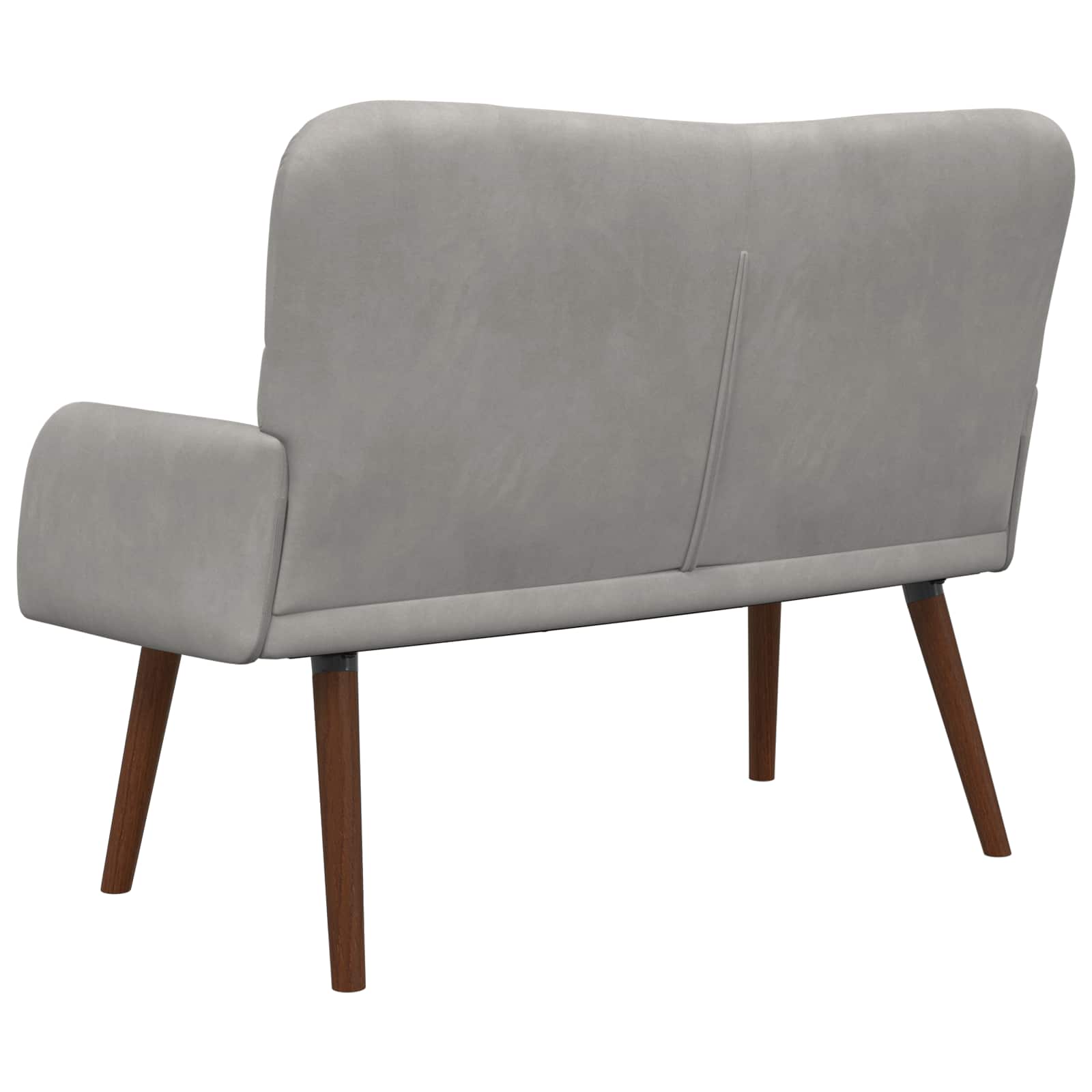 2-Sitzer Sofa Hellgrau 115 x 61 x 87 cm Samt (V)