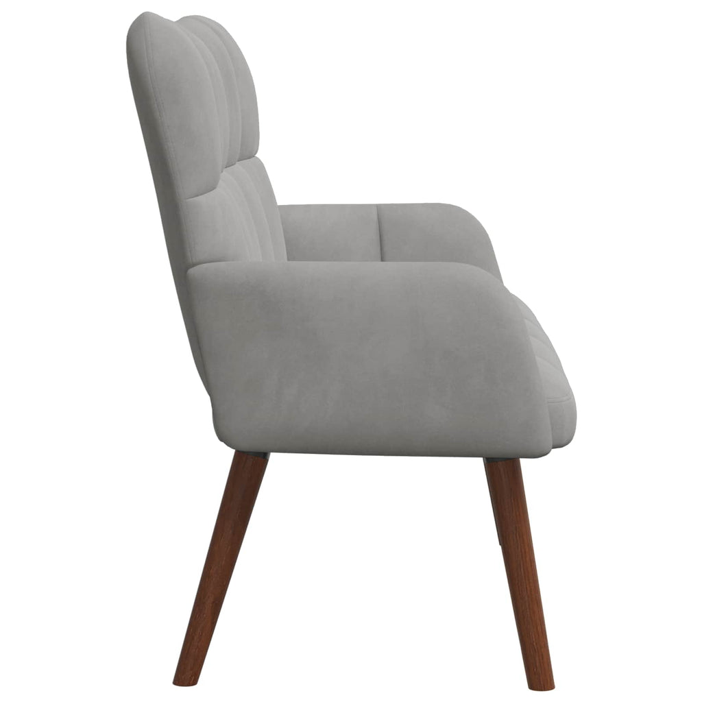 2-Sitzer Sofa Hellgrau 115 x 61 x 87 cm Samt (V)