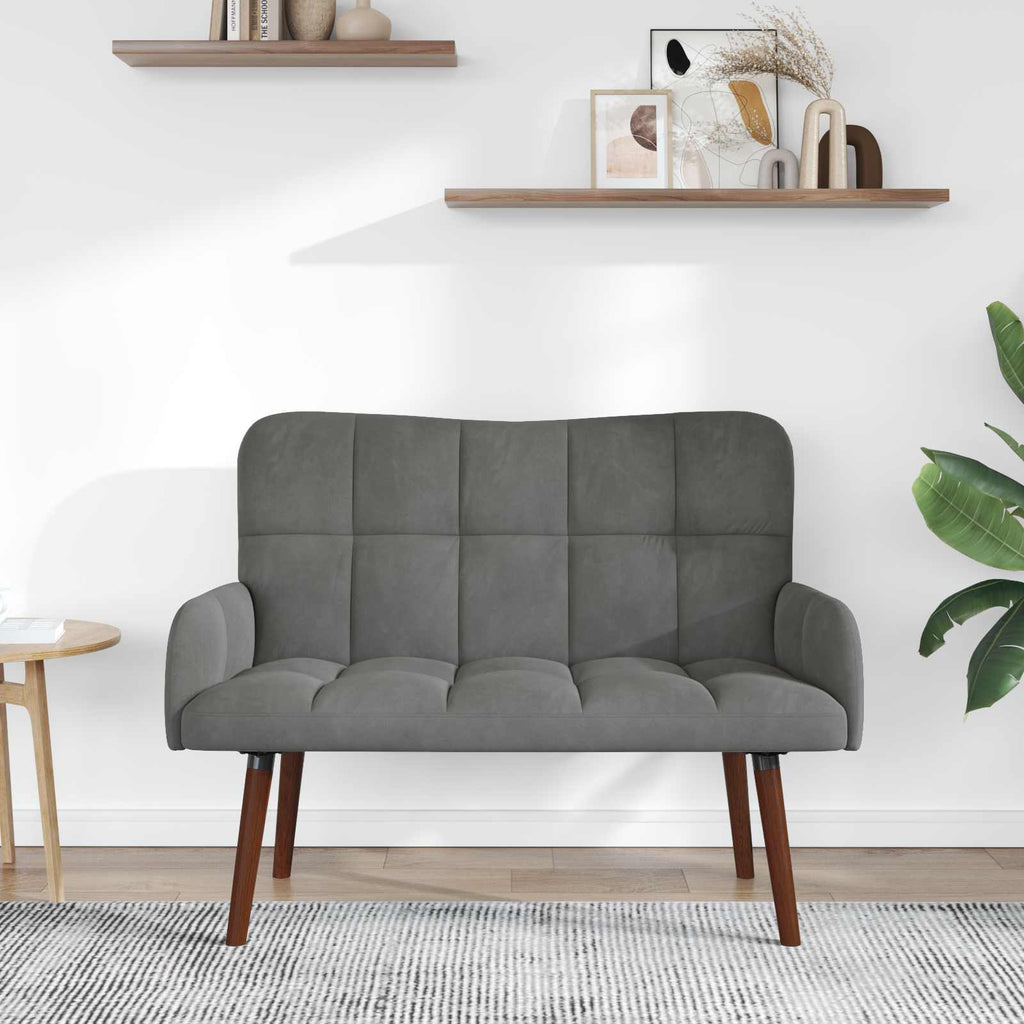 2-Sitzer Sofa Dunkelgrau 115 x 61 x 87 cm Samt (V)