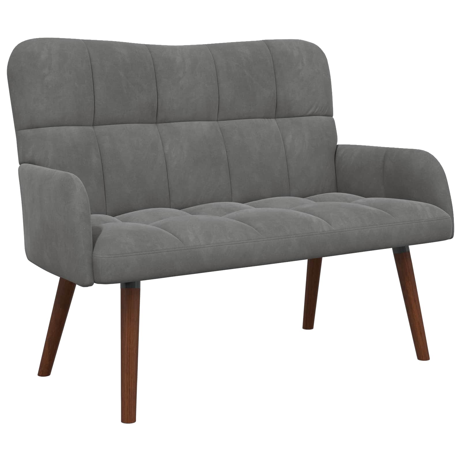 2-Sitzer Sofa Dunkelgrau 115 x 61 x 87 cm Samt (V)