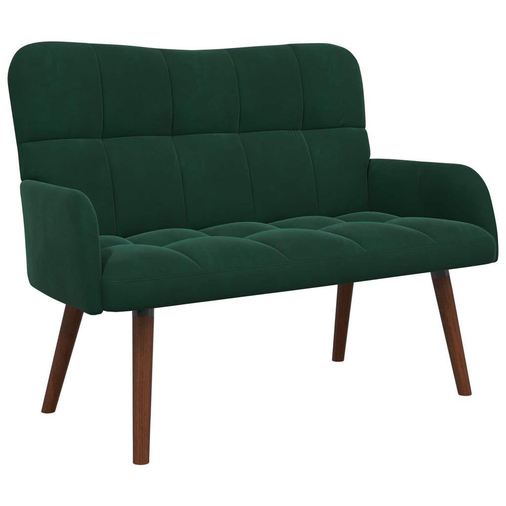 2-Sitzer Sofa Dunkelgrün 115 x 61 x 87 cm Samt (V)