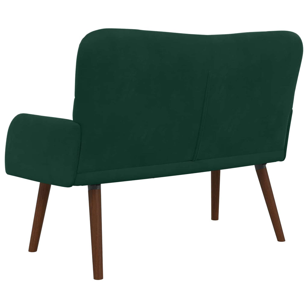 2-Sitzer Sofa Dunkelgrün 115 x 61 x 87 cm Samt (V)