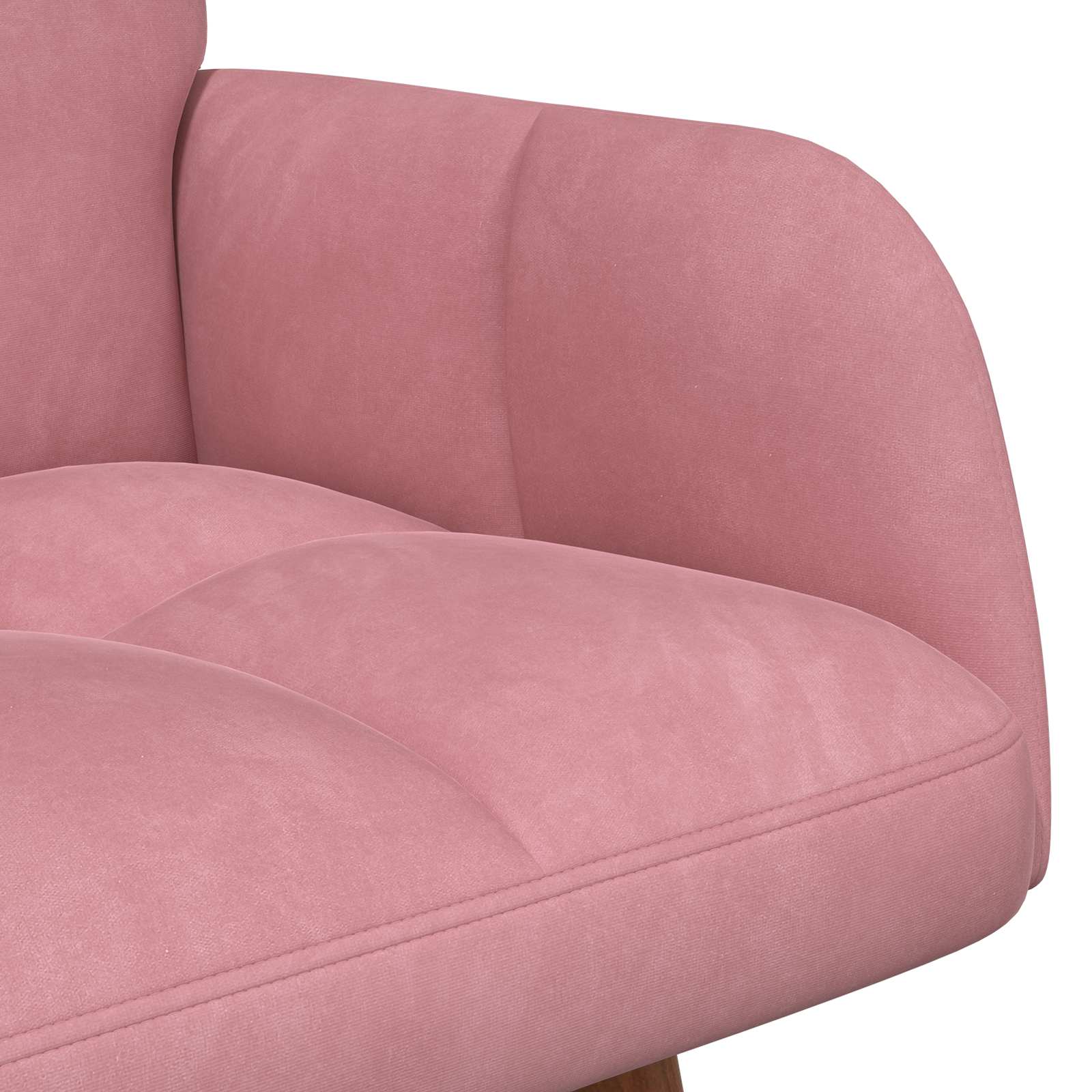 2-Sitzer Sofa Rosa 115 x 61 x 87 cm Samt (V)
