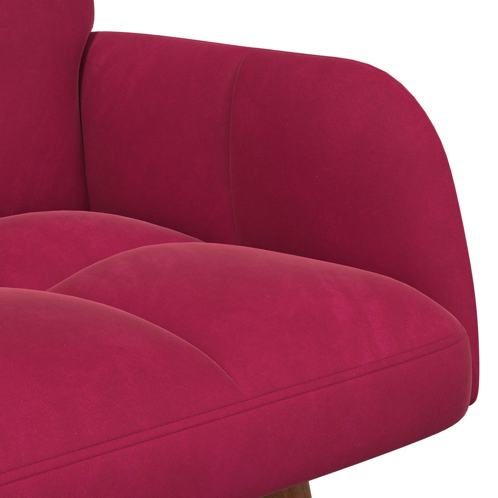 2-Sitzer Sofa Weinrot 115 x 61 x 87 cm Samt (V)