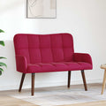 2-Sitzer Sofa Weinrot 115 x 61 x 87 cm Samt (V)