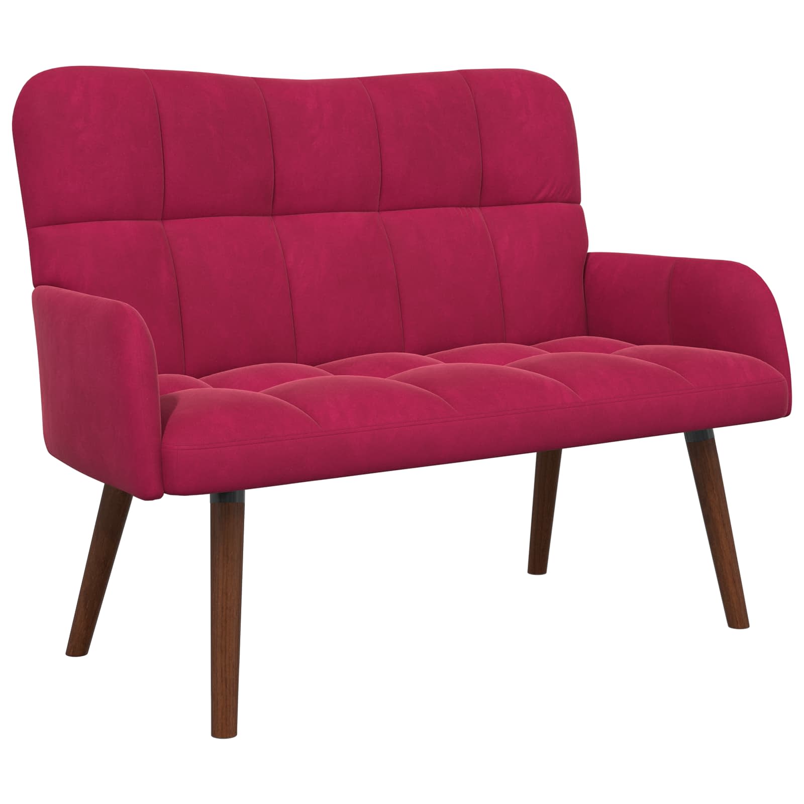2-Sitzer Sofa Weinrot 115 x 61 x 87 cm Samt (V)