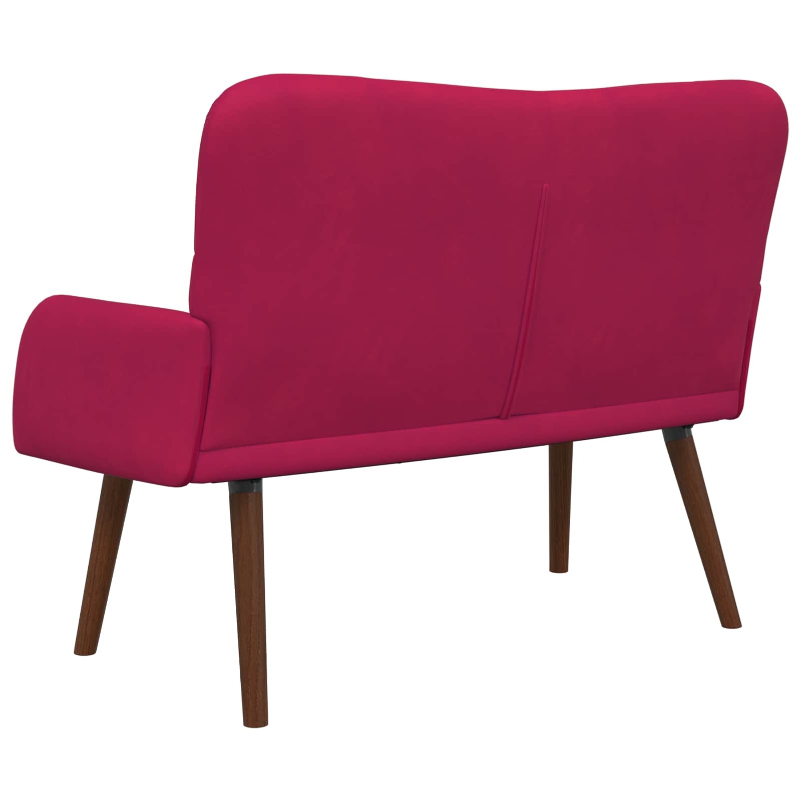2-Sitzer Sofa Weinrot 115 x 61 x 87 cm Samt (V)