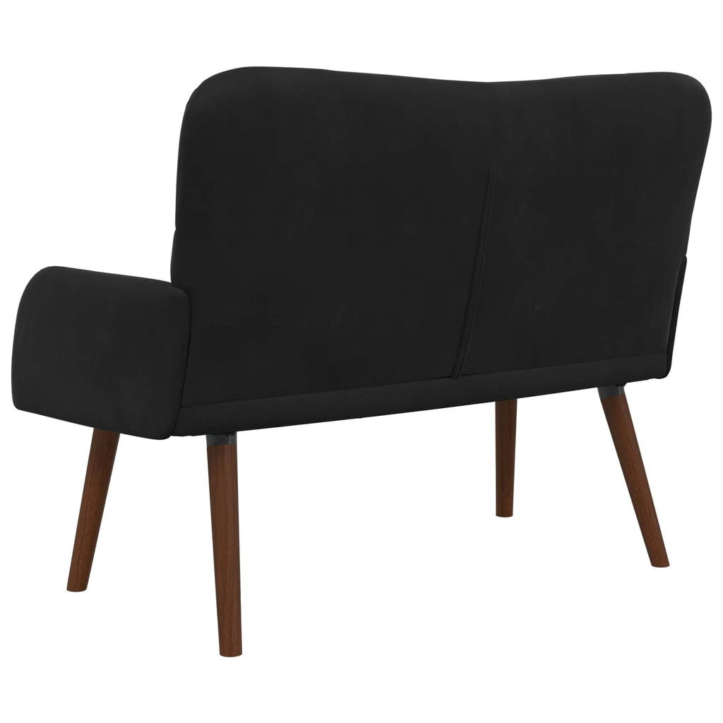 2-Sitzer Sofa Schwarz 115 x 61 x 87 cm Samt (V)