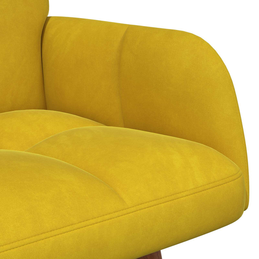 2-Sitzer Sofa Gelb 115 x 61 x 87 cm Samt (V)