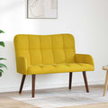 2-Sitzer Sofa Gelb 115 x 61 x 87 cm Samt (V)