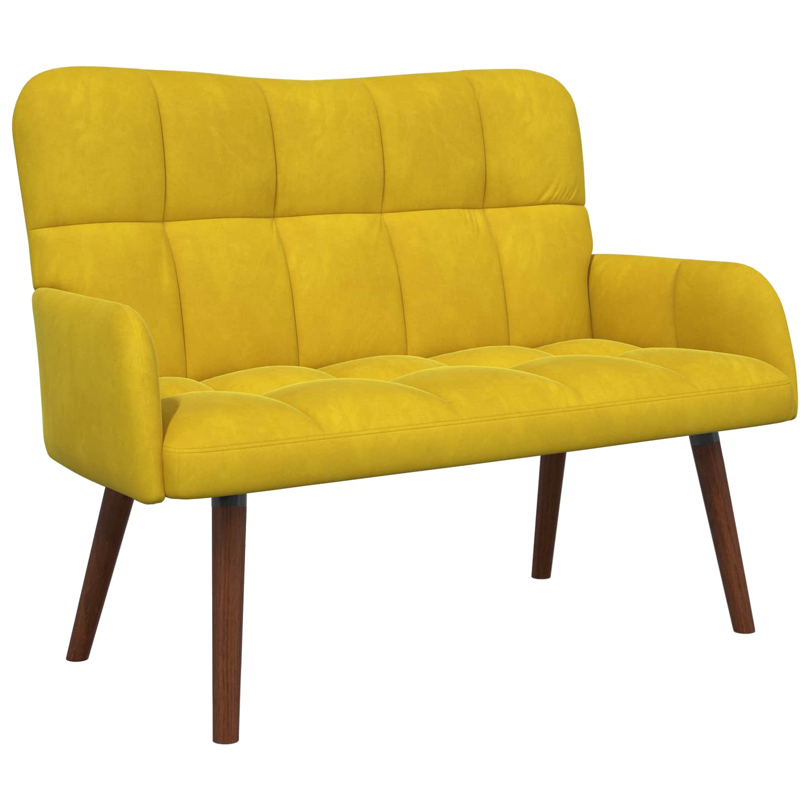 2-Sitzer Sofa Gelb 115 x 61 x 87 cm Samt (V)